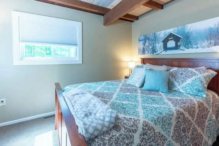 Queen bed on first floor