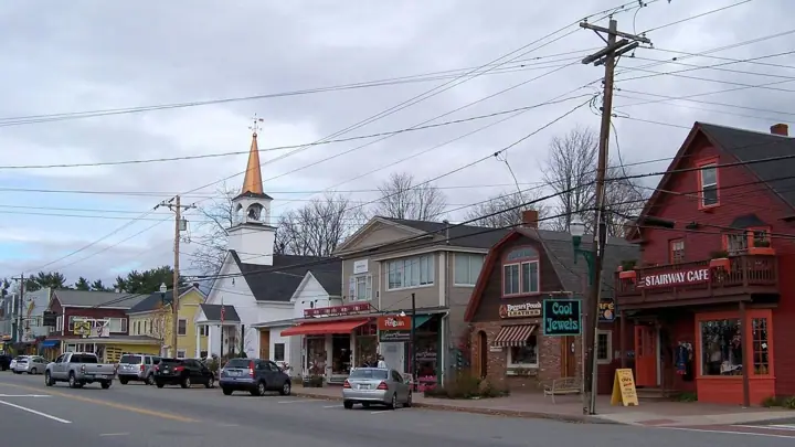 North Conway Village about 2 miles away