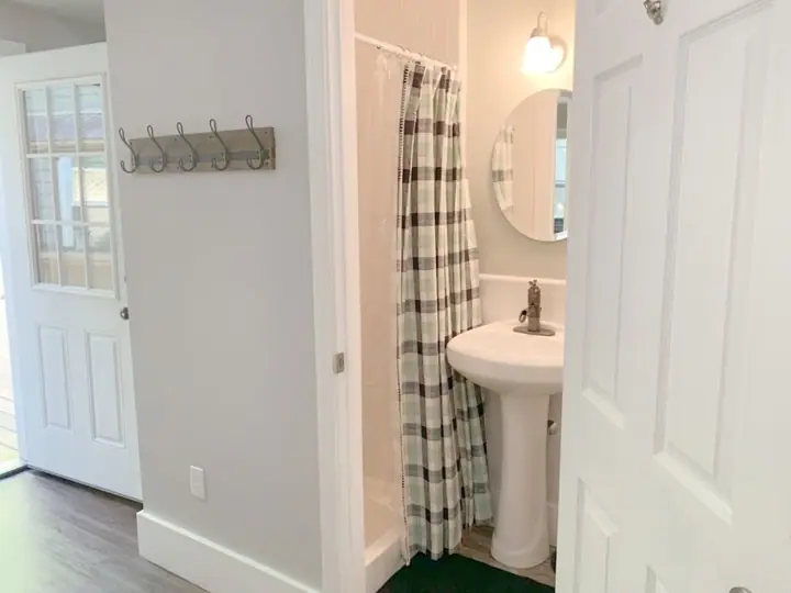 Off the kitchen and close to bunk room