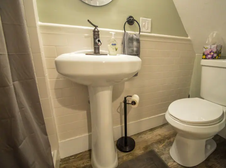 Bathroom outside of bunkroom