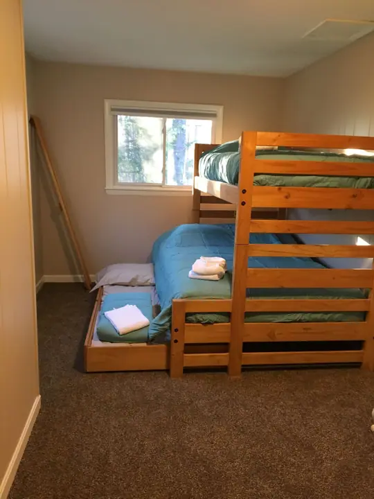 Upper level sleeps 5 in this room