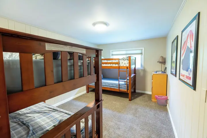 Two sets of bunks third floor