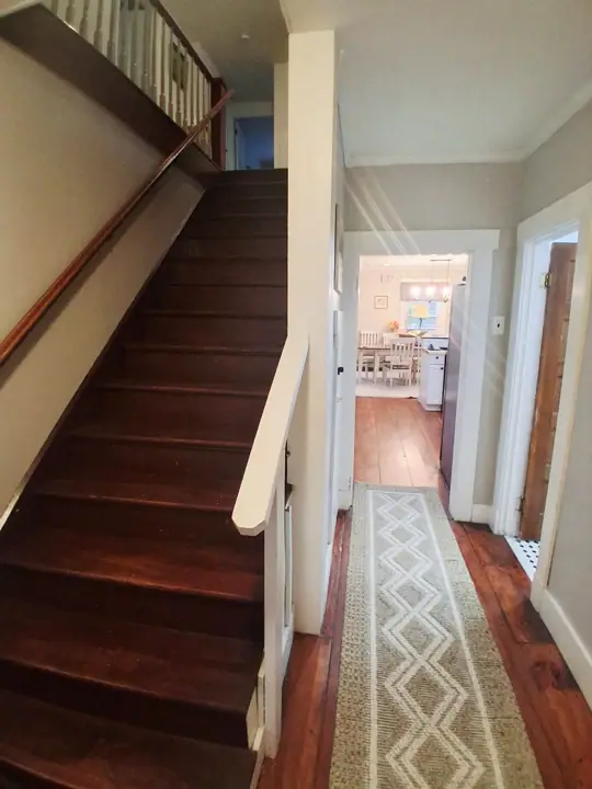 Hallway into kitchen,dining and living area