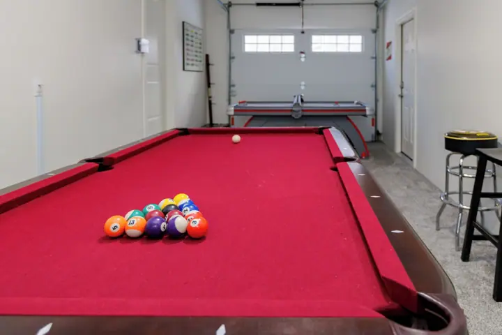 Game room off entrance of home