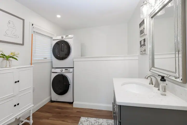 Half bath with laundry on first floor