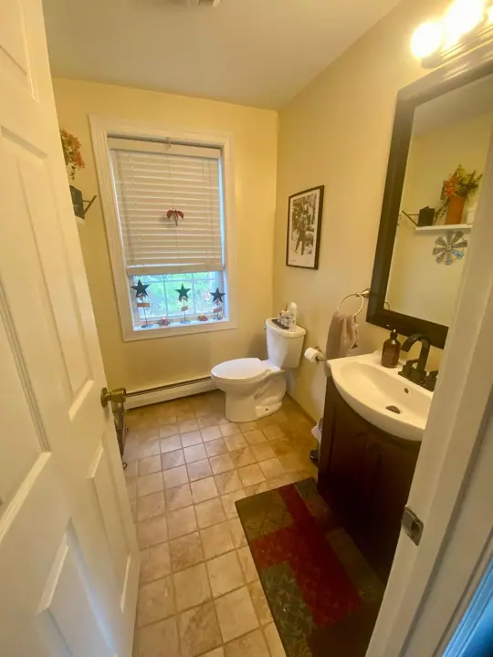 Off the kitchen half bath