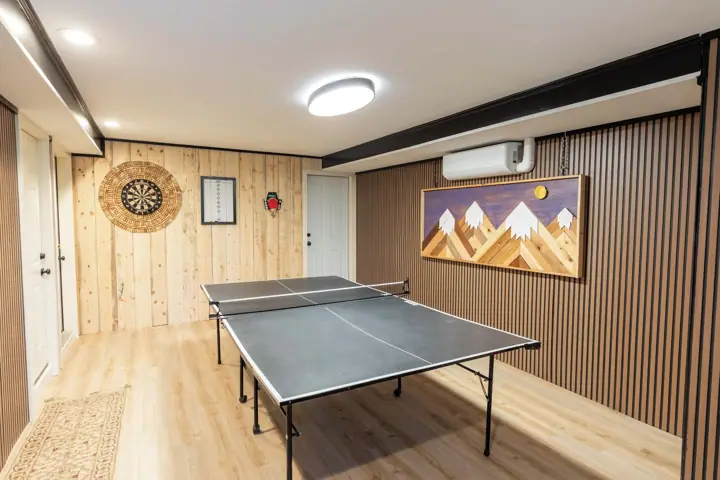 Enter into ping pong room lower level