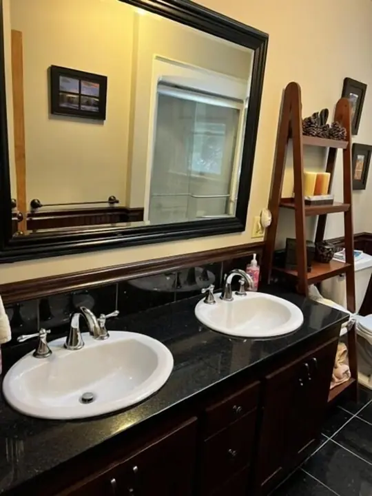 Main floor his and her sinks
