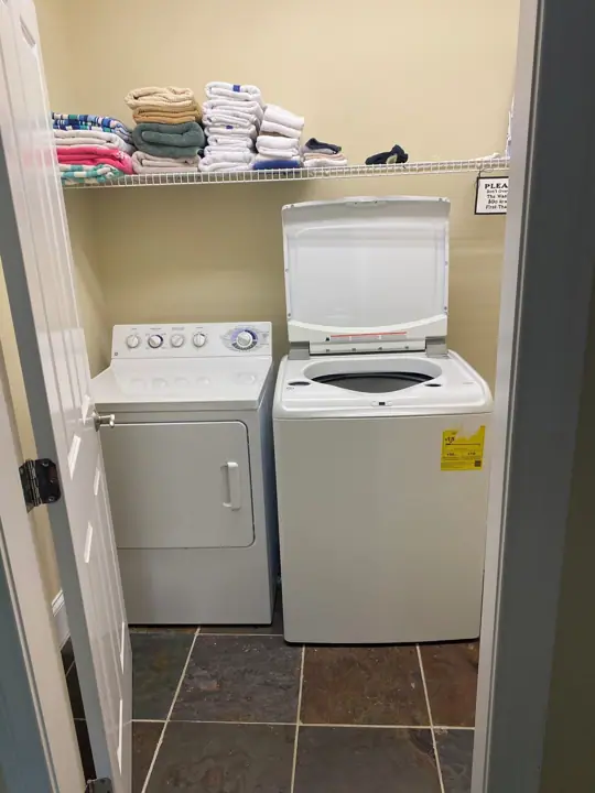 Washer and dryer lower and also upper level