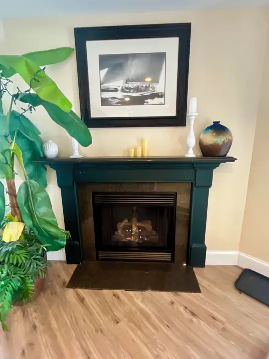 Gas fireplace upstairs living room